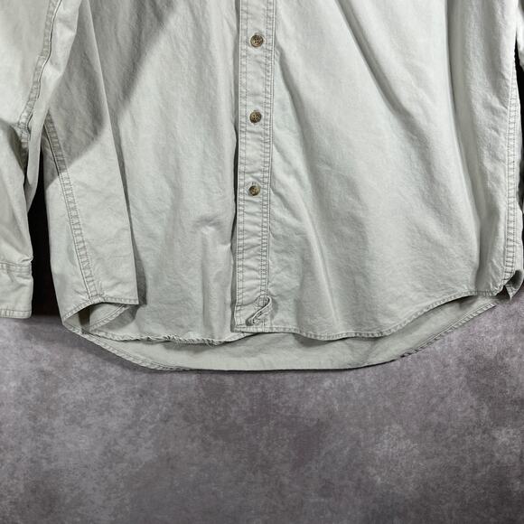 Woolrich Shirt Mens Size XL Beige Button Up Long Sleeves Rugged Outerwear - Picture 3 of 11